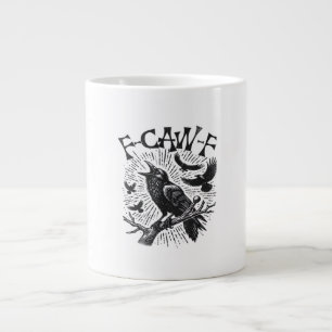 Gothic Kraai F-Caw-F Humor Grappig Essentieel Retr Grote Koffiekop