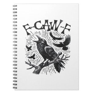 Gothic Kraai F-Caw-F Humor Grappig Essentieel Retr Notitieboek
