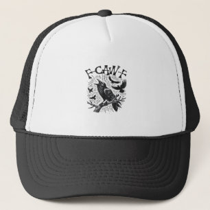 Gothic Kraai F-Caw-F Humor Grappig Essentieel Retr Trucker Pet