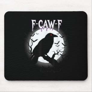 Gothic Kraai F-caw-f Maan Halloween T-shirt  Muismat