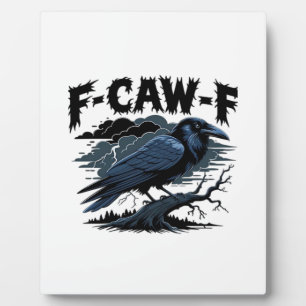 Gothic Kraai Grappige Humor F-Caw-F Essentieel Min Fotoplaat