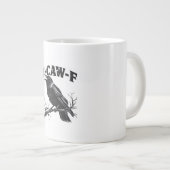 Gothic Kraai Humor F-Caw-F Grappig Essentieel Grote Koffiekop (Voorkant rechts)