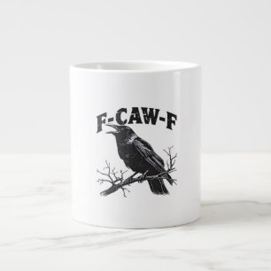 Gothic Kraai Humor F-Caw-F Grappig Essentieel Grote Koffiekop