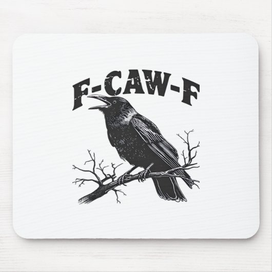 Gothic Kraai Humor F-Caw-F Grappig Essentieel Muismat (Voorkant)