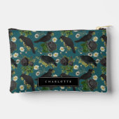 Gothic Kraaien & Zwarte Rozen Diep Blauwgroen Patr Etui (Achterkant)