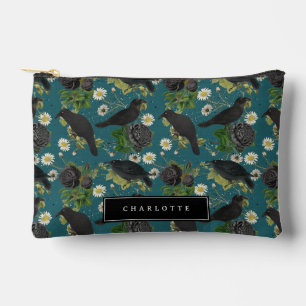 Gothic Kraaien & Zwarte Rozen Diep Blauwgroen Patr Etui