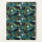 Gothic Kraaien & Zwarte Rozen Diep Blauwgroen Patr Planner (Achterkant)