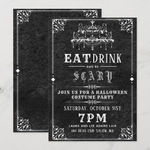 Gothic Kroonluchter Halloween Feest Kaart