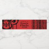 Gothic Lace Chandelier Red Black Waterfles Etiket (Enkel label)