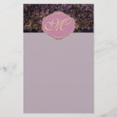 Gothic Lace Custom Monograery Briefpapier (Voorkant)