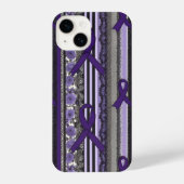 Gothic Lace Floral Lavender Epilepsy Awareness iPhone Hoesje (Achterkant)