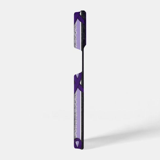 Gothic Lace Floral Lavender Epilepsy Awareness iPhone Hoesje (Rechterkant)