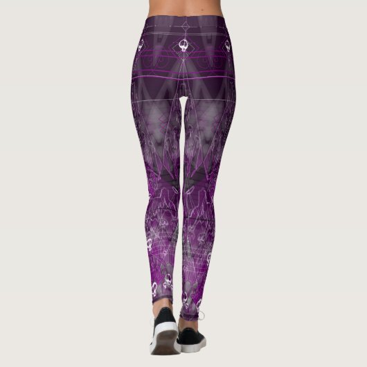 Gothic Lace o'Death steampunk skull Lace wicca Leggings (Achterkant)