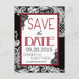 Gothic Lace Save the Date Aankondigingskaart