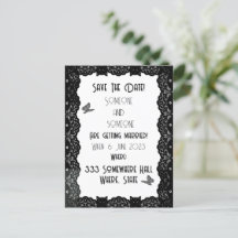 Gothic Lace Wedding Invitation