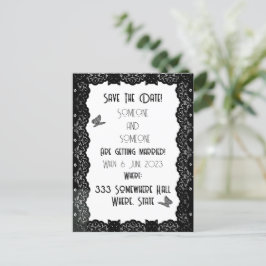 Gothic Lace Wedding Invitation Briefkaart