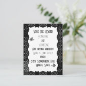 Gothic Lace Wedding Invitation Briefkaart (Staand voorkant)
