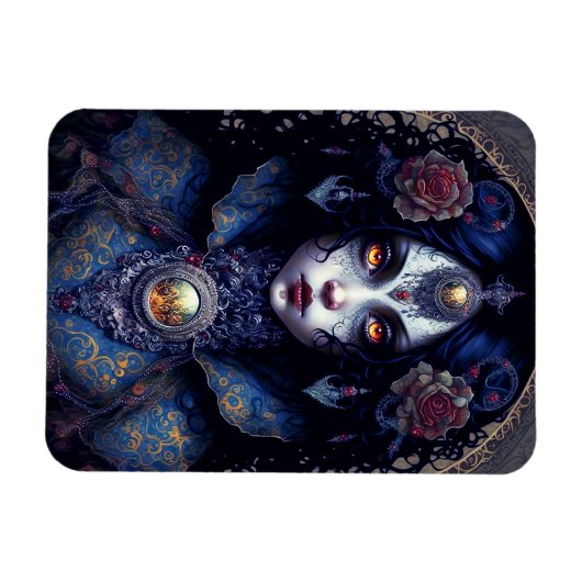 Gothic Lady Gothic Fantasy Art Magneet (Horizontaal)