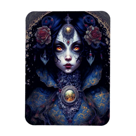 Gothic Lady Gothic Fantasy Art Magneet (Verticaal)