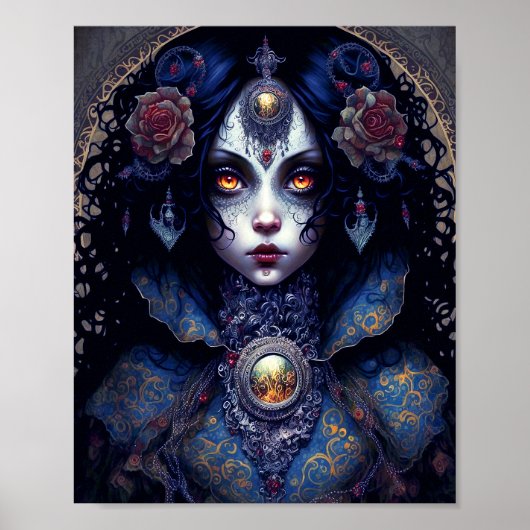Gothic Lady Gothic Fantasy Art Poster (Voorkant)