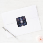 Gothic Lady Gothic Fantasy Art Vierkante Sticker (Envelop)