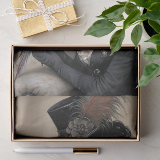 Gothic Lady Macaw Decoupage Tissuepapier (Geschenk)