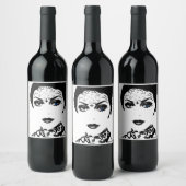 Gothic Lady Wine Wijn Etiket (Flessen)