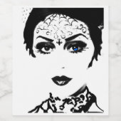 Gothic Lady Wine Wijn Etiket (Enkel label)