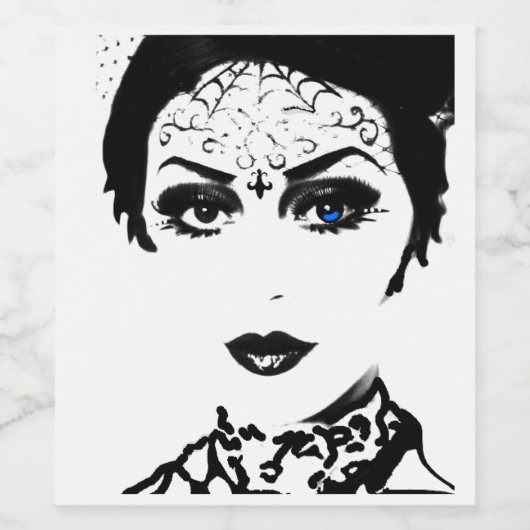 Gothic Lady Wine Wijn Etiket (Enkel label)