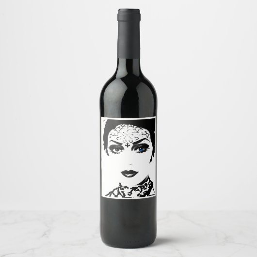 Gothic Lady Wine Wijn Etiket (Voorkant)