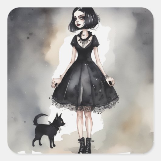 Gothic LBD Sticker voor Dark Elegance (Voorkant)