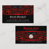 Gothic Leatheria Red+Black met Logo Visitekaartje (Voorkant / Achterkant)