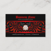 Gothic Leatheria Red+Black met Logo Visitekaartje (Achterkant)