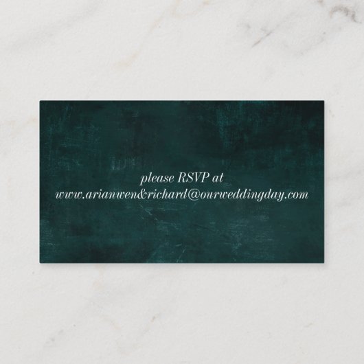 Gothic Leaves dreamy drama EMERALD GREEN, e-RSVP Informatiekaartje (Achterkant)