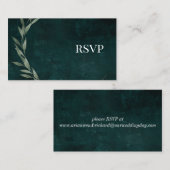Gothic Leaves dreamy drama EMERALD GREEN, e-RSVP Informatiekaartje (Voorkant / Achterkant)