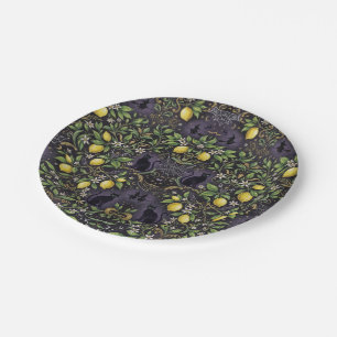Gothic Lemon Halloween Papieren Borden Patroon Bordje