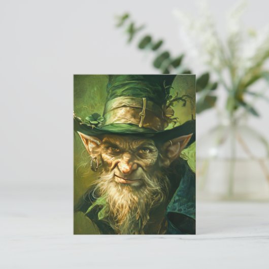 Gothic Leprechaun Briefkaart (Staand voorkant)