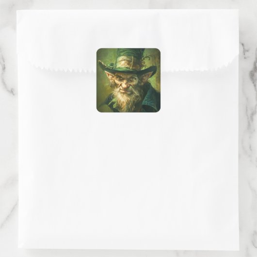 Gothic Leprechaun Vierkante Sticker (Tas)