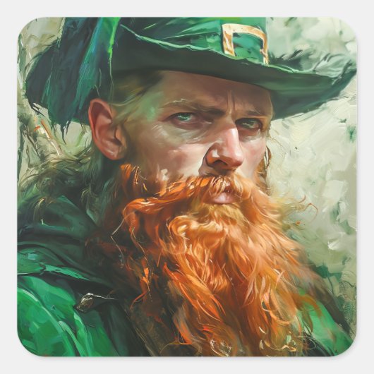 Gothic Leprechaun Vierkante Sticker (Voorkant)