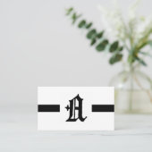 Gothic Letter "A" Classic English Initiaal Visitekaartje (Staand voorkant)