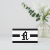 Gothic Letter "A" Classic English Initiaal Visitekaartje (Staand voorkant)