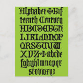 Gothic Letters Briefkaart (Voorkant)