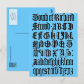Gothic Letters Briefkaart (Voorkant / Achterkant)