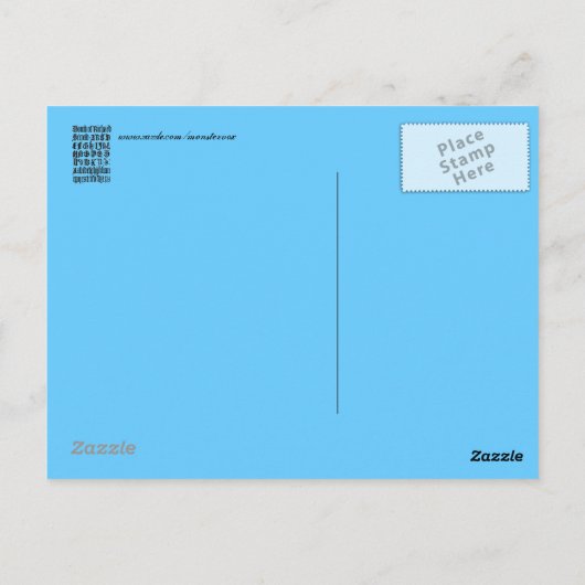 Gothic Letters Briefkaart (Achterkant)