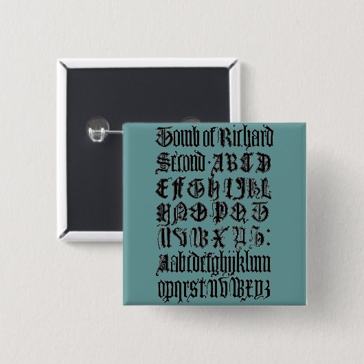 Gothic Letters Button (Voorkant /achterkant)
