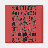 Gothic Letters Magnet (Voorkant)