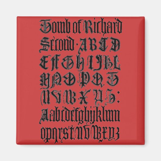 Gothic Letters Magnet (Voorkant)