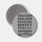Gothic Letters Magnet (Voorkant / Achterkant)