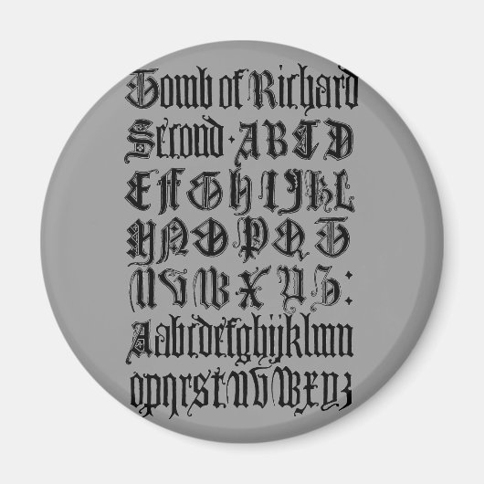 Gothic Letters Magnet (Voorkant)