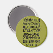 Gothic Letters Magnet (Voorkant / Achterkant)